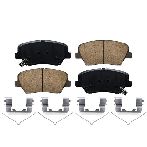 Front Brake Kit With 12.60 Inch Drilled And Slotted Rotors And Ceramic Pads For 2016 2020 Kia Sorento And 2017 2018 Santa Fe Sport Includes Hardware