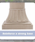 Base of Three Tier Outdoor Water Fountain For Garden And Patio Freestanding 48 Inch Tall Water Feature With Pump Zen Vibes Calming
