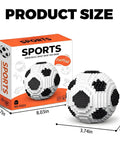Soccer Ball Building Block Set For Adults And Teens 850 Pieces Black And White Ball Decor Model Kit STEM Educational Toy Gift