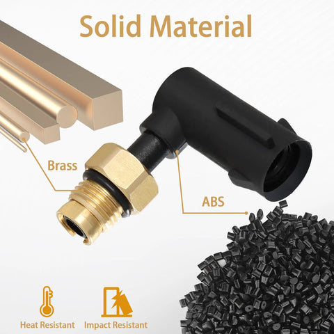 FUSCH 2-pack suspension elbow air strut repair kit with brass fittings and black ABS housing