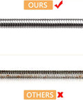 Comparison image of 44 Inch Stainless Steel Pre Rinse Sprayer Hose Replacement Kit showing superior quality against another product.