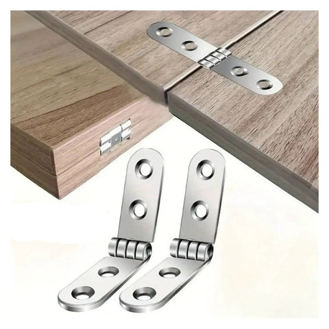 Ten Piece Foldable Flush Hatch Hinges For Tables Desks And Sewing Machines With Low Profile Design And Smooth Folding Motion