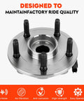 Front view of Front Wheel Hub Bearing Assembly For Ram 1500 2009 2010 2011 5 Lug With ABS Replacement 515126 showing bolts and flange.