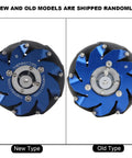 Comparison of new and old 4 inch mecanum wheel for robots