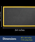Diamond Flex Fire Retardant Rubber Anti Fatigue Mat For Welding Workstations Heavy Duty 40 By 64 Inch Industrial Floor Mat With Anti Slip Surface Beveled Edges Black With Yellow Border Spark Resistant Comfort For Fabrication