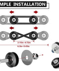 BFXM universal bumper quick-release kit for cars with 4 black tabs and 12 O-rings.