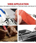 Top Shelf Scribe Tool Set Featuring Seven Durable Steel Blades Ranging From.1 To 2.0mm and ergonomic grip used for cutting detail on model kits.