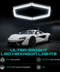 Hexagon Garage Lights Easy Install Ultra Bright LED Ceiling Light For Garages Workshops Warehouses Basements Gyms 105W 105LM