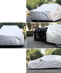 Six Layer SUV Car Cover With Custom Fit For Toyota RAV4 2006 Through 2025 All Weather Waterproof Rain Snow Sun UV Protection Heavy Duty Exterior Shield Silver covering a RAV4