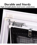 Top Shelf Aluminum Vent Cover With Removable Louver Panel For Hassle Free Drywall Install Twenty Two By Forty Four Inch Duct Register close-up of sturdy screw connections.