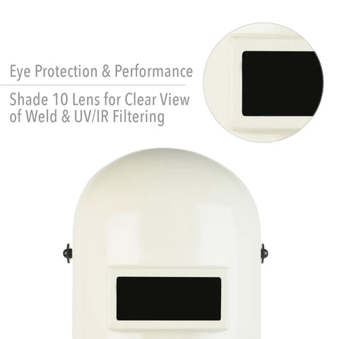 Front view of Pipeliner Fiberglass Welding Helmet With Ratcheting Headgear For Pipe Welders Lightweight And Impact Resistant Moisture Proof