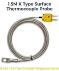 Heavy Duty K Type Surface Thermocouple Probe With M6 Bolt For Ev Battery Temp Reads And Thermal Safety Checks solid steel 1.5M