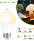 Specification of 60 Watt Equivalent A19 Led Light Bulbs 2700K Soft White Non Dimmable 9W Energy Saver with E26 Medium Base