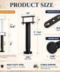 Heavy Duty Adjustable Bed Frame Support Legs Built Tough Straight Up Solid Game Changer detailed view showing adjustable height and base dimensions.