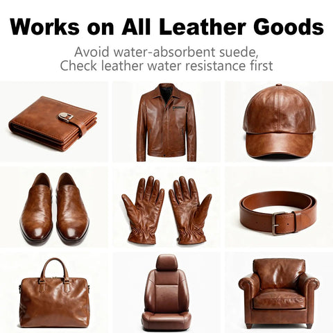 Medium Brown Leather Repair Kit And Recoloring Balm That Blends On Quick to restore various leather goods including wallets, jackets, and furniture.