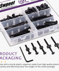 120 Piece Crib Hardware Screws Set With M6 Hex Socket Head Cap Screws And Barrel Nuts Including Allen Wrench in box