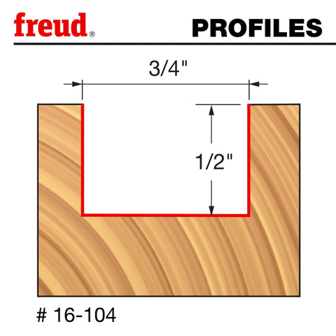 Rock Solid Workhorse Bit With Perma Shield Coating For Crisp Hinge Cutouts And Flawless Woodworking Grooves Smooth Operator Action 3/4 inch wide, 1/2 inch tall profile.