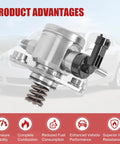 EP1028 Beefed Up High Pressure Fuel Pump Replacement For 2.4L L4 Engines with car and advantages listed