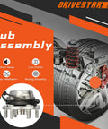 Front Wheel Hub And Bearing Assembly 6 Lug With Abs For Nissan Frontier Pathfinder Xterra Equator 4WD 4X4 diagram and side view