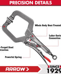 Six Inch C Clamp Locking Pliers With Swivel Pads For Welding And Woodworking Through Hole Adjustment And One Handed Release Trigger Boss Grade Heavy Duty Clamp Tool For Metalworking And Woodworking, drop-forged steel