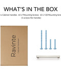 Image showing 20 Pack 5 Inch Square Cabinet Handles Satin Nickel And Brushed Nickel Finishes For Cabinets Drawers Cupboards Kit Contents.