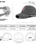Its My 16th Birthday Dope Lightweight Low Profile Cap For Women Dark Grey Adjustable Buckle Back Strap Hat with size chart