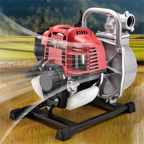 Heavy Duty Gasoline Mini Water Pump With High Lift Design And One Inch Port for efficient water transfer in yard irrigation.