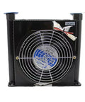 Front view of AJ0510T-CA 10 Liters Per Minute Air Cooled Hydraulic Cooler Heat Exchanger For CNC Hydraulic System VP20 VP30 Vane Pump