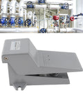 Rugged Foot Operated 2 Position 5 Way Air Control Valve with Aluminum Pedal for Pneumatic Systems on industrial background