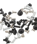 50pcs OLED Console Screw Kit With Multi Size Hardware For Gamepads And Controllers Anti Corrosion Screws Set For DIY Repair Maintenance And Modding Of Gaming Consoles, assorted black and silver screws