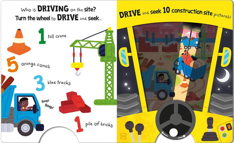 Construction Site Digger Adventure For Kids A Magic Headlight Find And Count Quest That Teaches Counting From One To Ten With Fun On The Job Interactive Digger Story With Bright Lights Hands-On Play And Easy Early Math
