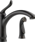 Single Handle Kitchen Faucet With Side Sprayer in Oil Rubbed Bronze Finish, Venetian Bronze Look, Diamond Seal Technology visible