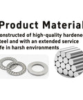 Beefy 2 Sets NTA1220 Thrust Needle Roller Bearings with Washers, shown with high-quality hardened steel material emphasis