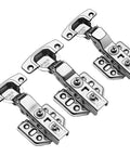 Image of three Stainless Steel Hydraulic Cabinet Door Hinges With Quiet Buffer Damping Smooth Soft Close Action For Cabinets Closets And Furniture