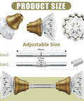 Glass Door Knob Set With Spindle For Interior Mortise Lock Replacement Vintage Crystal Knobs In Antique Brass Finish Durable