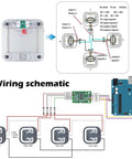 Four Pack 50Kg Load Cell Weight Sensor Half Bridge Kit With HX711 Amplifier Module for Arduino wiring schematic diagram.