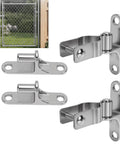 2 Pack Chain Link Fence Gate Post Hinge Set One And Three Eighths Inch Heavy Duty Stainless Steel Hinges With Bolts And Nuts