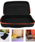 Pro Grade Portable Tool Storage Case With EVA Padding, Oxford Cloth, Clear Window And Labeling System in open position