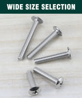 Top Shelf Heavy Duty Truss Head Machine Screws, Phillips Drive, 1/4-20 By 3/4 Inch, 18-8 Stainless Steel 304, Rust Free Bright Finish, Pack Of 50, assorted sizes.