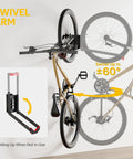 Swivel Bike Wall Mount No Heavy Lifting Required For Garage Hanger Space Saving Bike Rack Holds Up To 77 Lbs Easy to Load