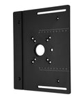 Heavy Duty Aluminum Router Lift With Tight Precision Dial And Bulletproof Steel Mounting Plate, black mounting plate for woodworking.