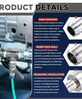 Pack Of Two 304 Stainless Steel Hose Barb Fittings Five Eighths Inch To One Half Inch With Four Clamps for home machines and irrigation systems.