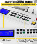 Essential Auto Electric PVC Heat Shrink Tube Cutter with microcomputer control panel and LCD display for precise cutting.