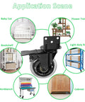 Applications of Set Of Four 3 Inch L Shaped Bracket Swivel Casters With Brakes For Cots Flower Stands Desks and more