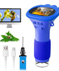 Kids Digital Microscope With 2 Inch IPS Display, 1000X Magnification, Handheld USB Microscope Camera set with USB cable