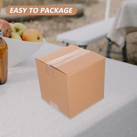 Brown Corrugated Cardboard Boxes 15x15x15cm Cube Shipping Boxes 15 Pack Triple Layer Sturdy Small on table
