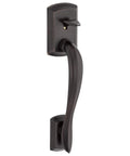 Avalon Front Door Handleset With Reversible Interior Lever No Fuss Non Locking Exterior Entry Handle In Venetian Bronze Microban Protection