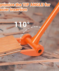 Beefy 48 Inch Decking Pry Bar And Pallet Buster With 110 Degree Head Heavy Duty Carbon Steel Demolition Tool For Deck Boards Pallets And Standing Hardwood Pry Lift And Demolish With Less Back And Knee Strain Orange, 110° tip angle