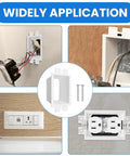 8 Pack 1-Gang Electrical Box Extenders With 16 Screws, Durable Plastic Outlet Box Extension Kit For Single Gang Power Switch Receptacles, White