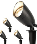 4 Pack 12V Low Voltage Landscape Lighting Kit, Die-Cast Aluminum Spotlight Path Lights, IP65 Waterproof, 5W 550LM Warm White